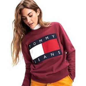 Tommy Jeans Flag Cropped Sweatshirt